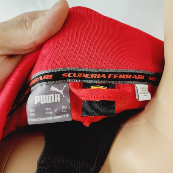 Puma Scuderia Ferrari Race T7 Track Jacket Red Black 620988-02 Size XXL Men's - Picture 9 of 14